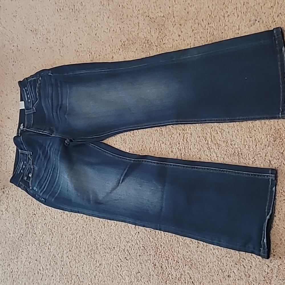 Womens Time and Tru Dark Blue Bootcut Jeans High Rise Size 14P